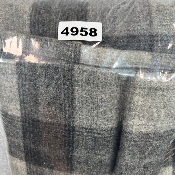 Vintage Y2K Nautica Jeans Heavy Flannel Shirt Jac Mens Large Gray Plaid Shacket - Picture 11 of 11